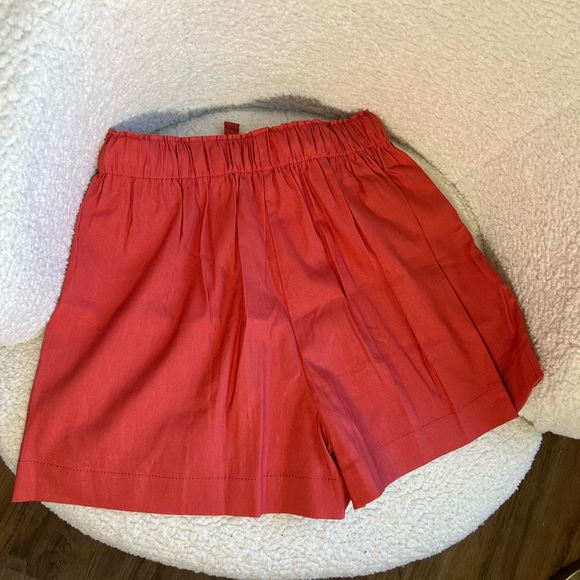 Rebecca Taylor Women Coral Linen-Blend Pajama Shorts | Extra Small - Picture 3 of 7